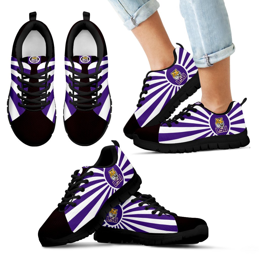 Rising Sun Sparkling Tremendous LSU Tigers Sneakers Rising Sun Sparkling Tremendous LSU Tigers Sneakers
