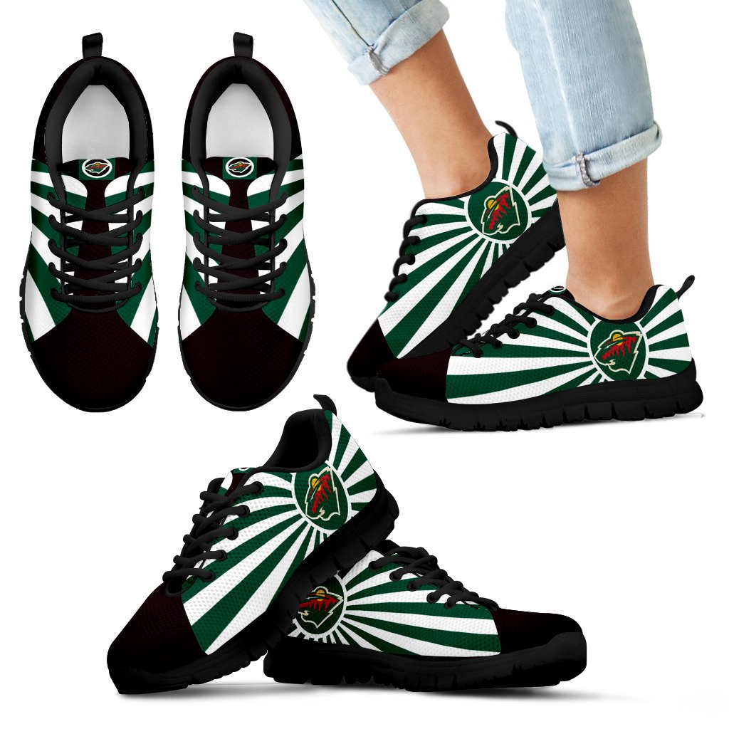 Rising Sun Sparkling Tremendous Minnesota Wild Sneakers Rising Sun Sparkling Tremendous Minnesota Wild Sneakers