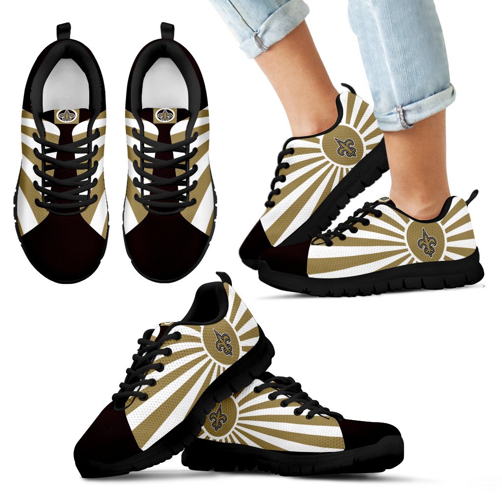 Rising Sun Sparkling Tremendous New Orleans Saints Sneakers Rising Sun Sparkling Tremendous New Orleans Saints Sneakers