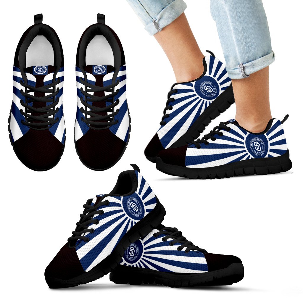 Rising Sun Sparkling Tremendous San Diego Padres Sneakers Rising Sun Sparkling Tremendous San Diego Padres Sneakers