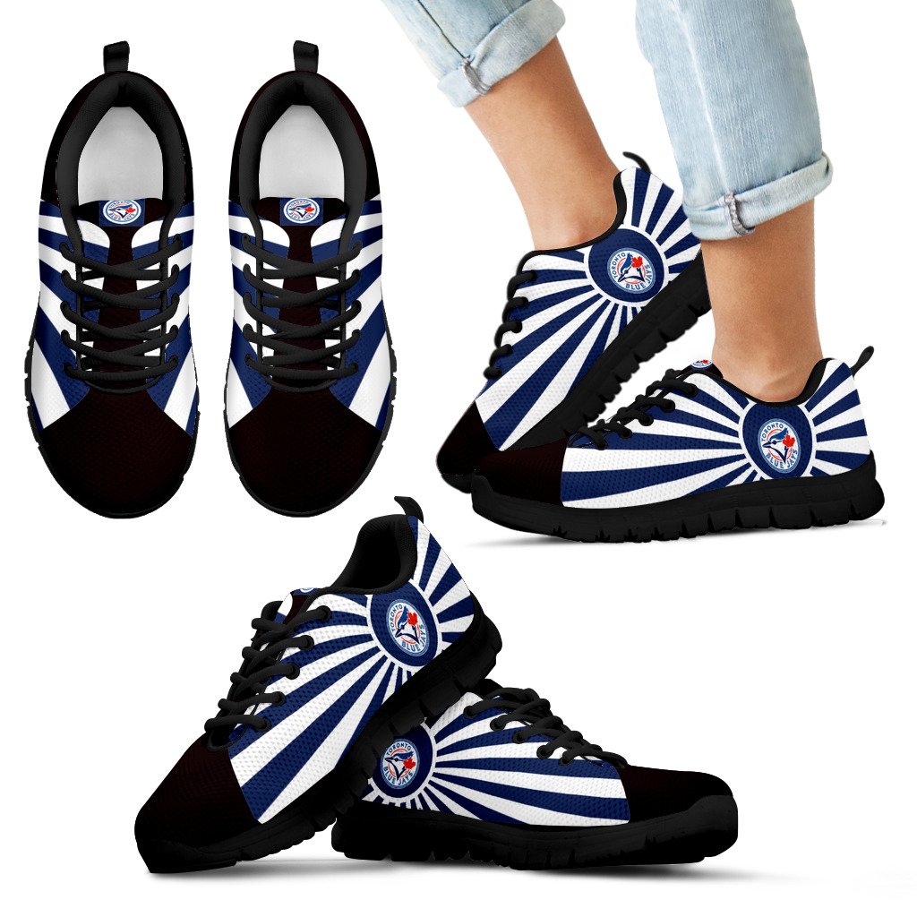 Rising Sun Sparkling Tremendous Toronto Blue Jays Sneakers Rising Sun Sparkling Tremendous Toronto Blue Jays Sneakers