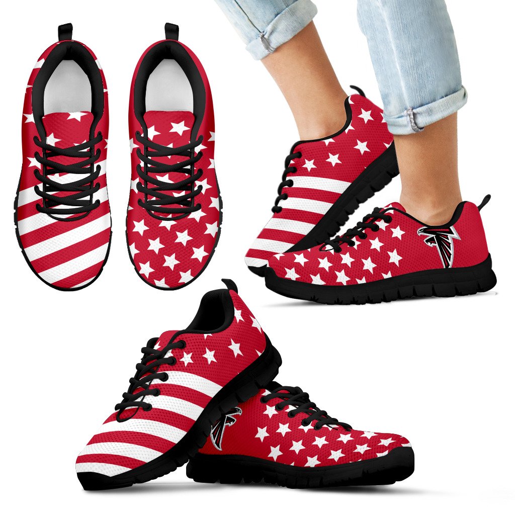 STAR AMERICA FLAG ATLANTA FALCONS SNEAKERS STAR AMERICA FLAG ATLANTA FALCONS SNEAKERS