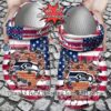 Seahawks American Flag Breaking Wall Crocs Gift