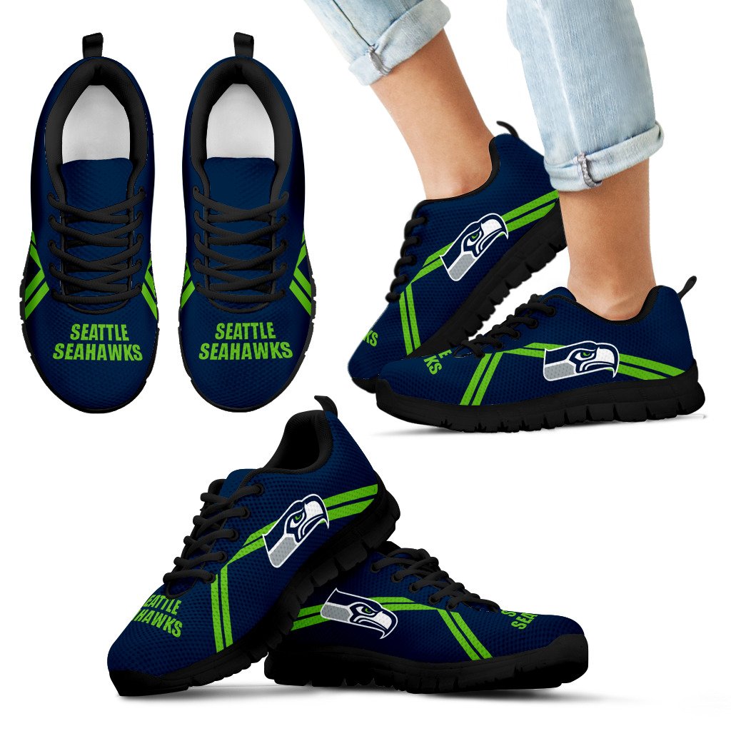 Seattle Seahawks Parallel Line Logo Sneakers Seattle Seahawks Parallel Line Logo Sneakers
