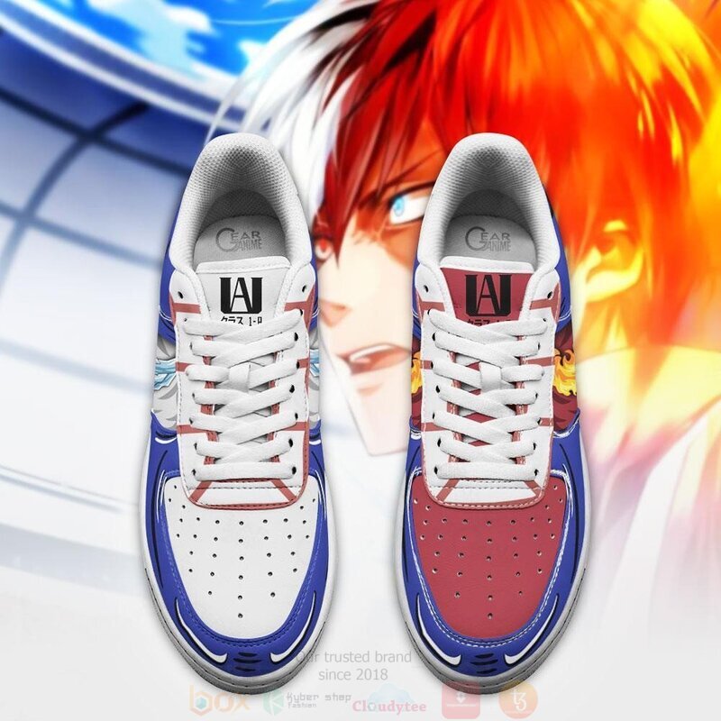 Shoto Todoroki Ice And Fire Air Anime My Hero Academia Air Force Shoes Shoto Todoroki Ice And Fire Air Anime My Hero Academia Air Force Shoes
