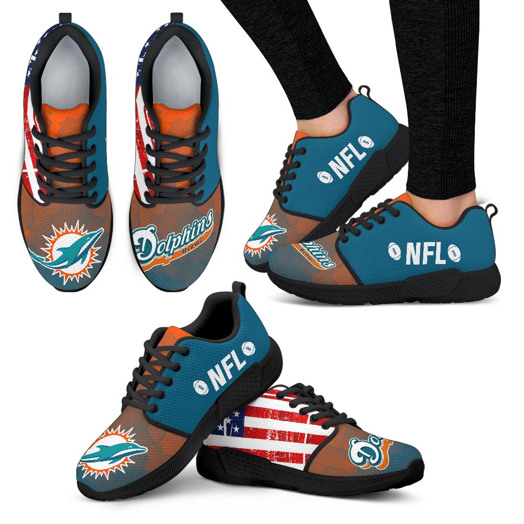 Simple Fashion Miami Dolphins Shoes Athletic Sneakers Simple Fashion Miami Dolphins Shoes Athletic Sneakers