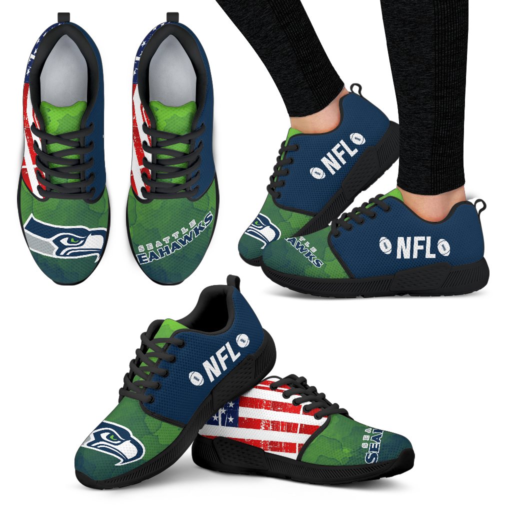 Simple Fashion Seattle Seahawks Shoes Athletic Sneakers Simple Fashion Seattle Seahawks Shoes Athletic Sneakers
