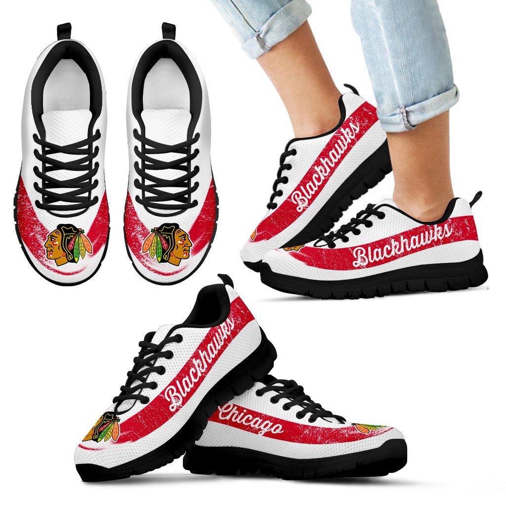 Single Line Logo Chicago Blackhawks Sneakers Single Line Logo Chicago Blackhawks Sneakers
