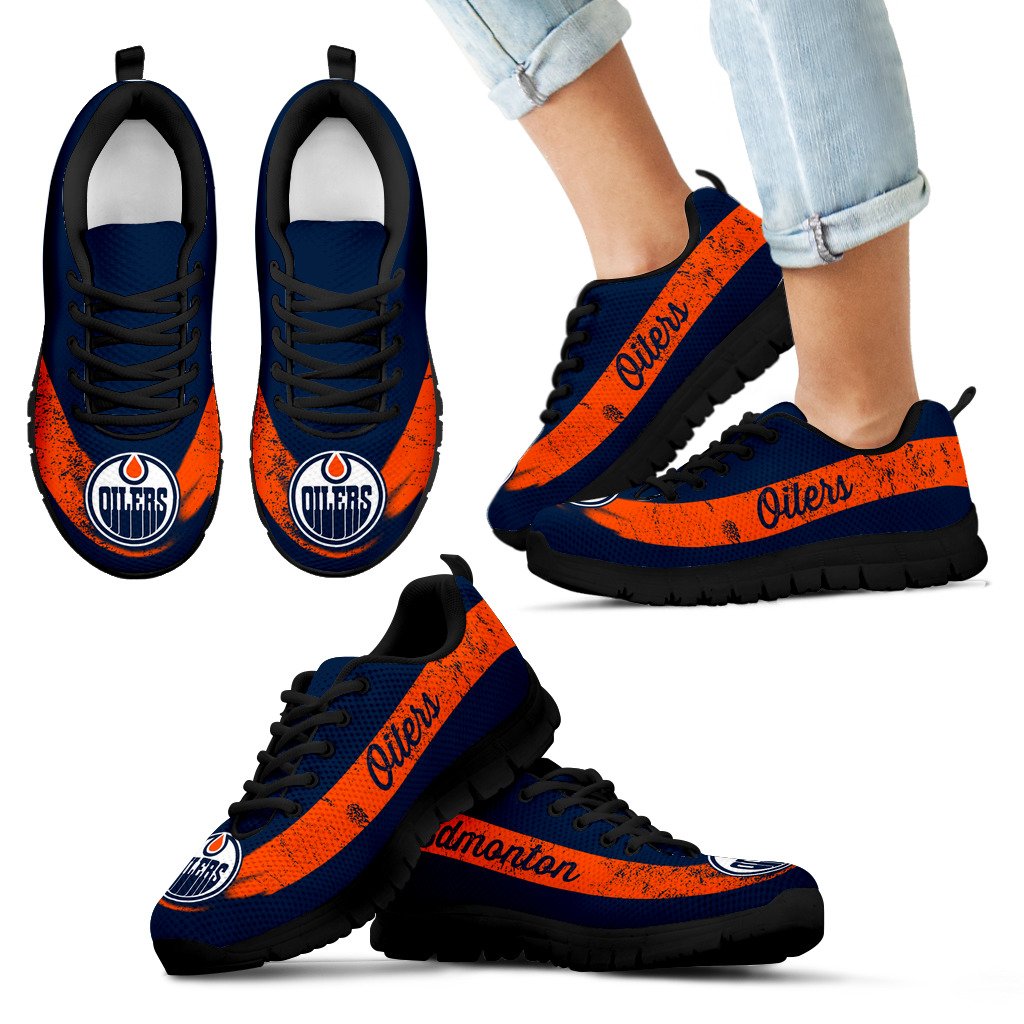Single Line Logo Edmonton Oilers Sneakers Single Line Logo Edmonton Oilers Sneakers