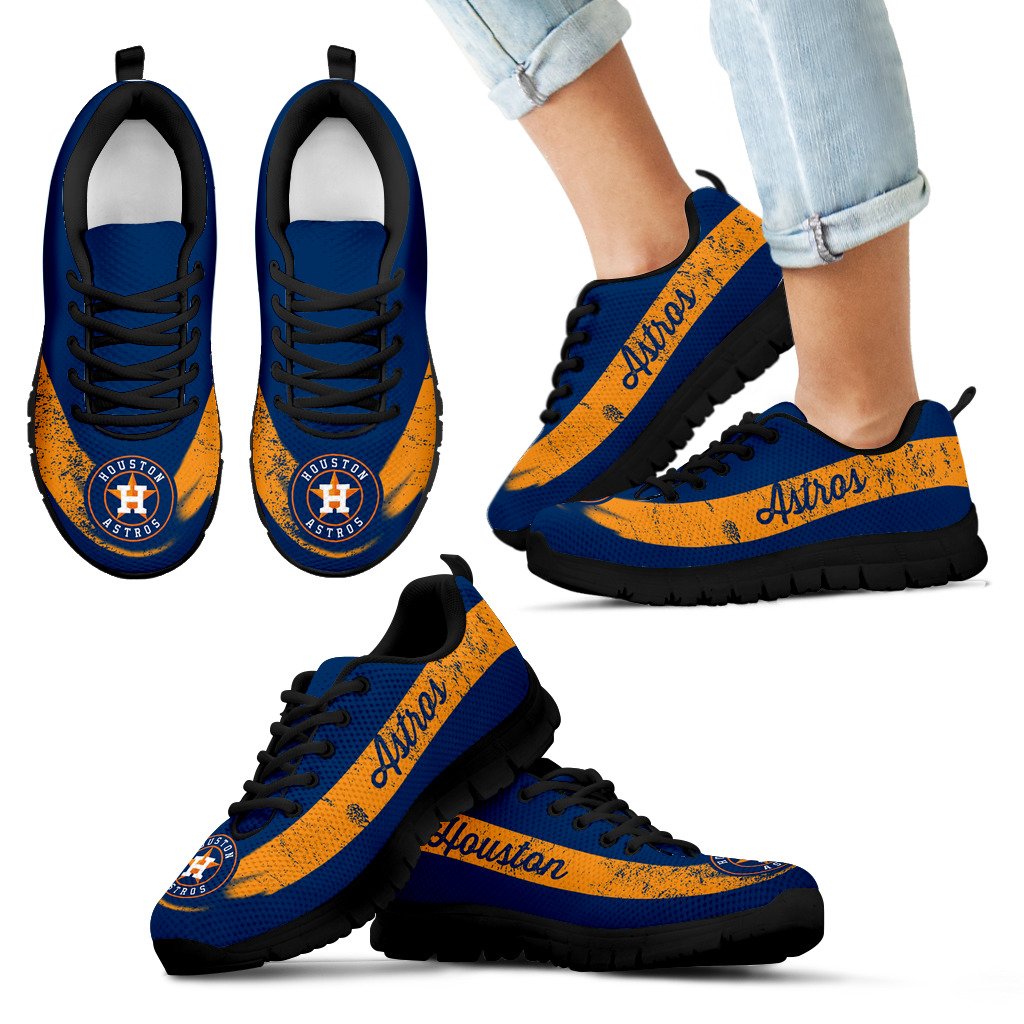 Single Line Logo Houston Astros Sneakers Single Line Logo Houston Astros Sneakers