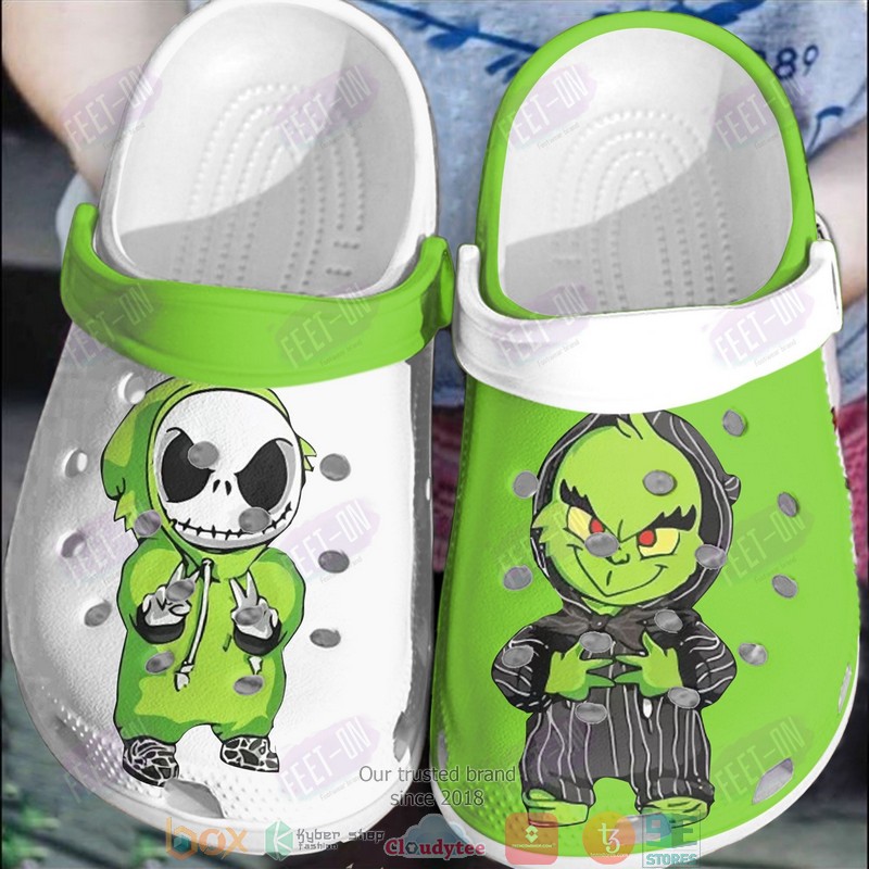 Skellington And Grinch Halloween Cute Crocband Crocs Clog Shoes Skellington And Grinch Halloween Cute Crocband Crocs Clog Shoes