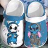 Skellington And Stitch Halloween Crocband Crocs Clog Shoes
