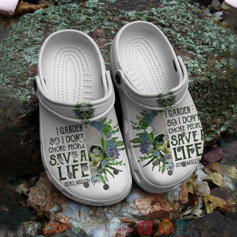 Skull-Succulent-I-Garden-So-I-DonT-Choke-People-Save-A-Life-Crocs-Crocband-Shoes-2