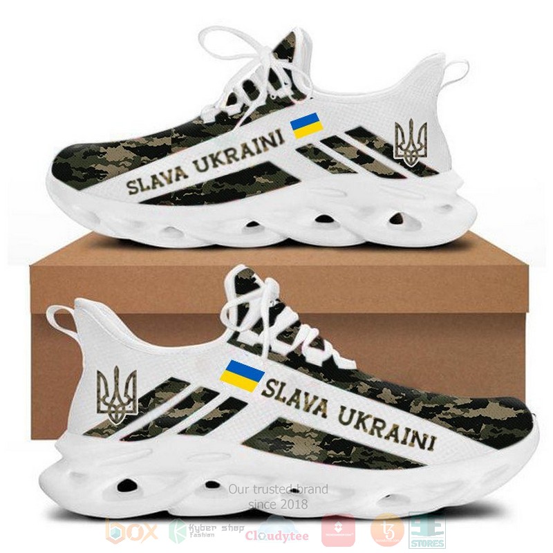 Slava Ukraini White Camo Clunky Max Soul Shoes Slava Ukraini White Camo Clunky Max Soul Shoes