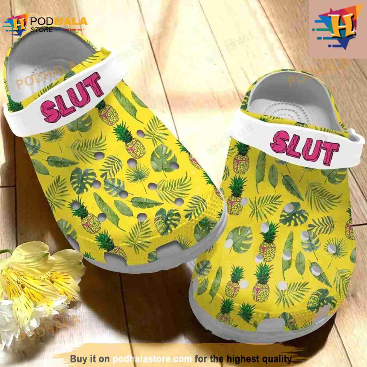 Slutty Pineapple Classic Crocs Clog Shoes Slutty Pineapple Classic Crocs Clog Shoes