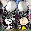 Snoopy And Charlie Black Crocs Crocband Shoes