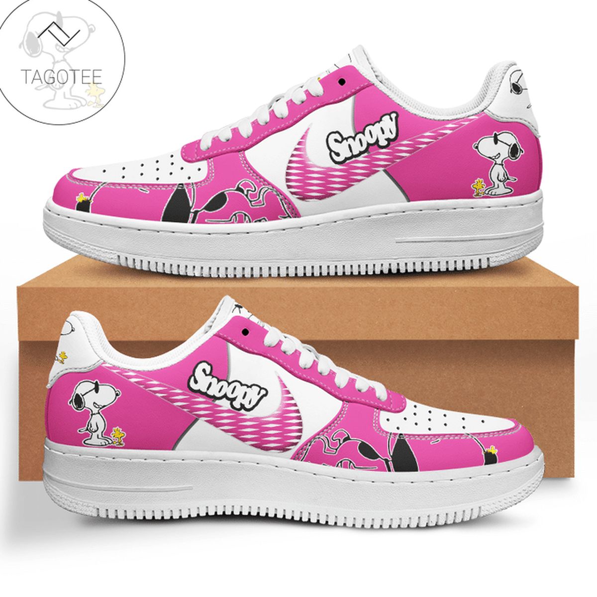 Snoopy Pink Air Force 1 Shoes Snoopy Pink Air Force 1 Shoes