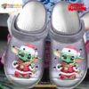 So Cute Baby Yoda Santa Claus Under Snowy Merry Christmas Crocs Classic Clog Shoes