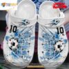 Soccer Classic Water Color Ball For Unisex Crocs Clog Shoes