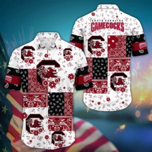 South Carolina Gamecocks Mini Blossom Aloha Hawaiian Shirt