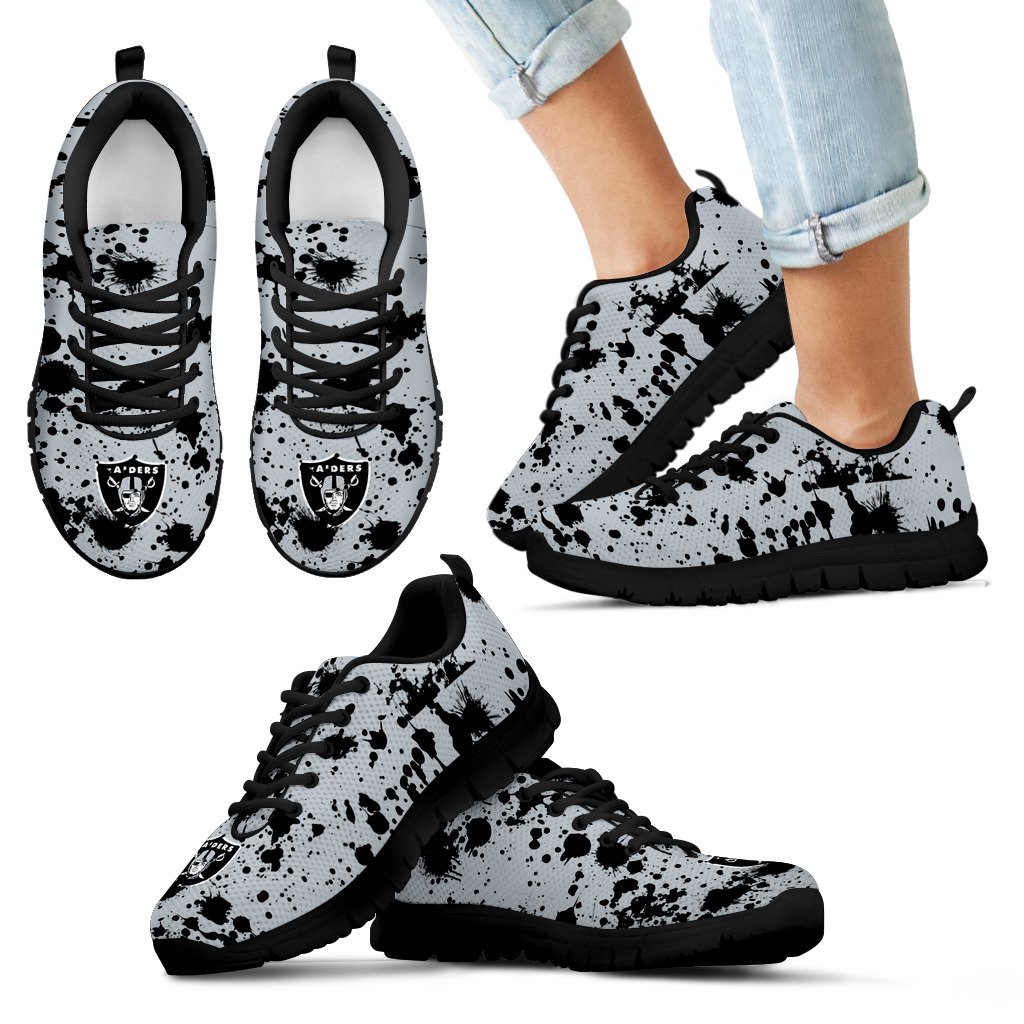 Splatters Watercolor Oakland Raiders Sneakers Splatters Watercolor Oakland Raiders Sneakers