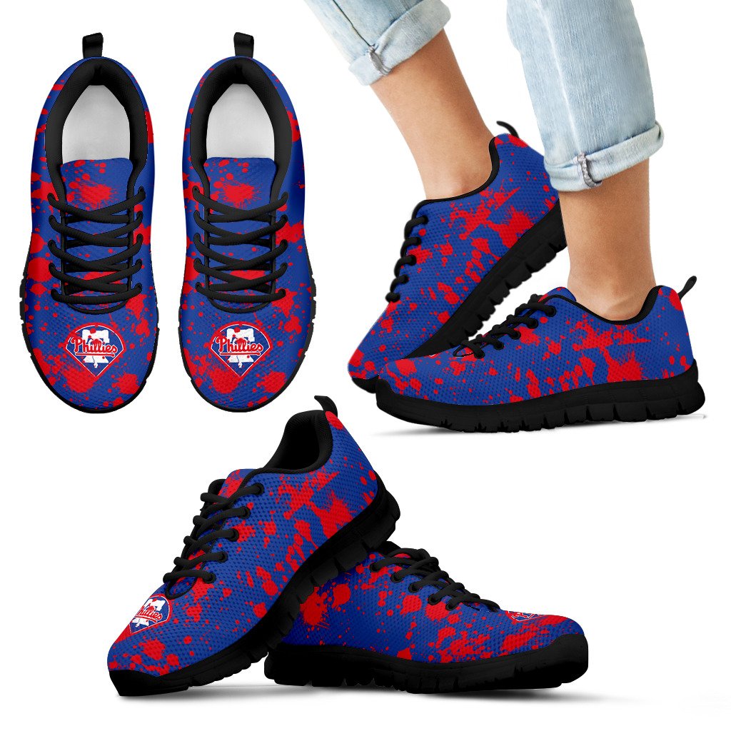 Splatters Watercolor Philadelphia Phillies Sneakers Splatters Watercolor Philadelphia Phillies Sneakers
