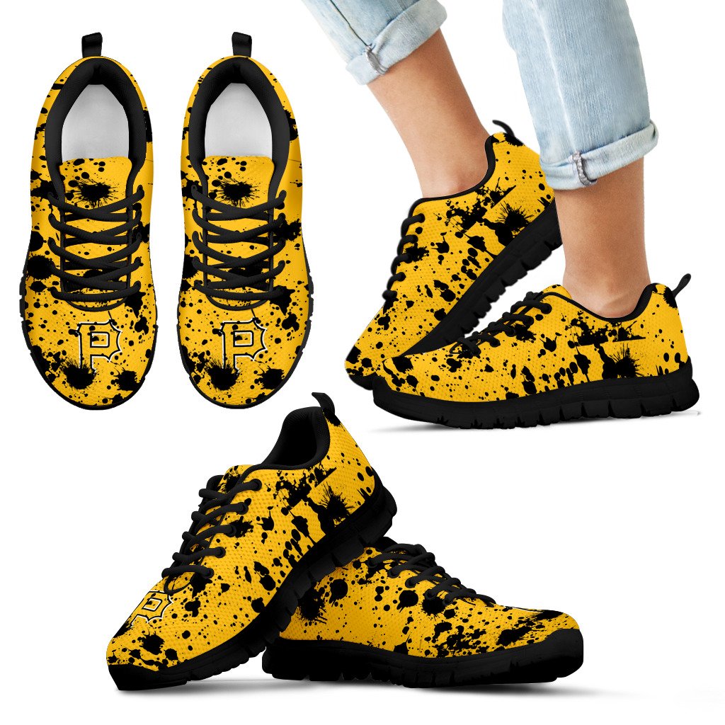 Splatters Watercolor Pittsburgh Pirates Sneakers Splatters Watercolor Pittsburgh Pirates Sneakers