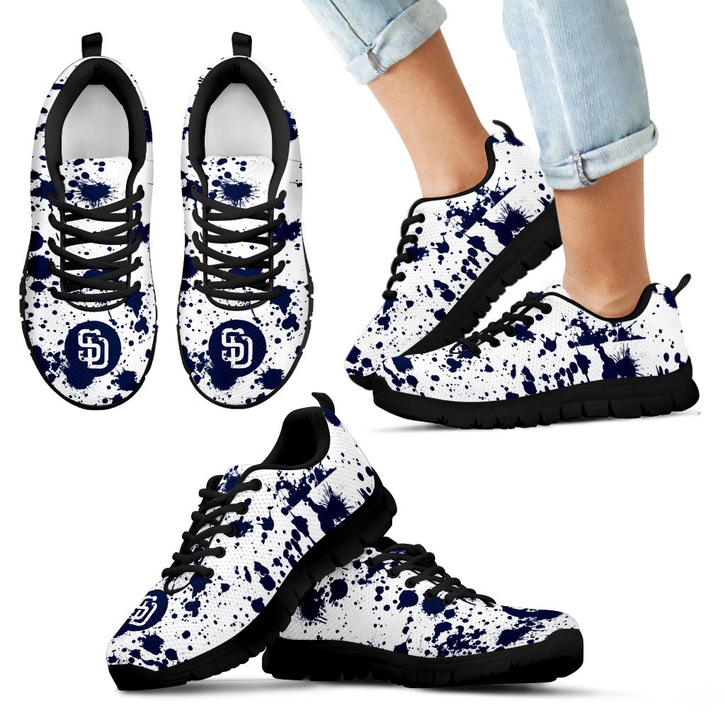 Splatters Watercolor San Diego Padres Sneakers Splatters Watercolor San Diego Padres Sneakers