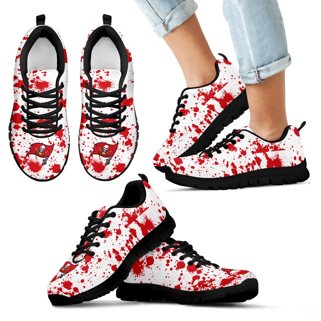 Splatters Watercolor Tampa Bay Buccaneers Sneakers Splatters Watercolor Tampa Bay Buccaneers Sneakers