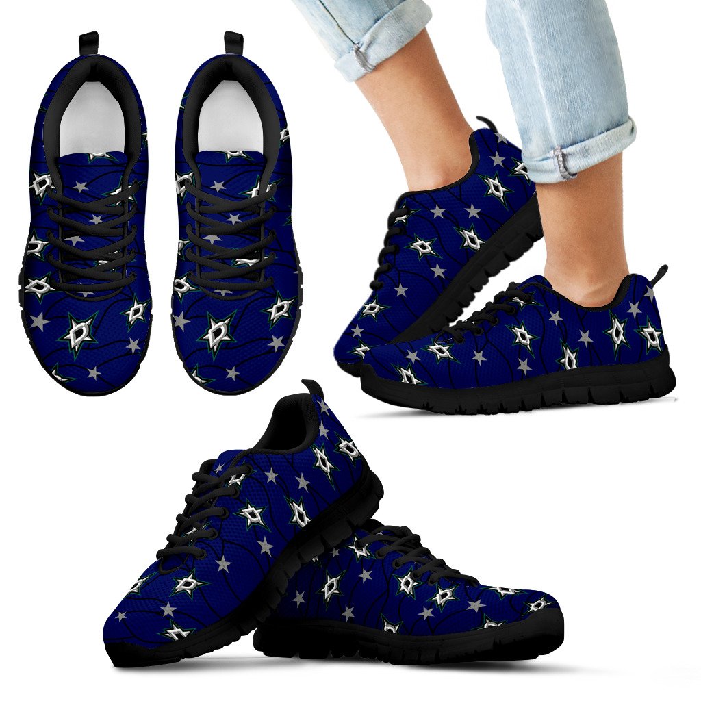 Star Twinkle Night Dallas Stars Sneakers Star Twinkle Night Dallas Stars Sneakers