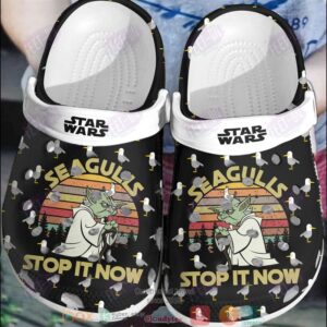 Star Wars Seagulls Stop It Now Yoda Crocband Crocs Clog Shoes