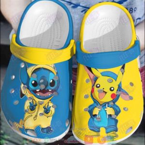 Stitch And Pikachu Cute Crocband Crocs Clog Shoes
