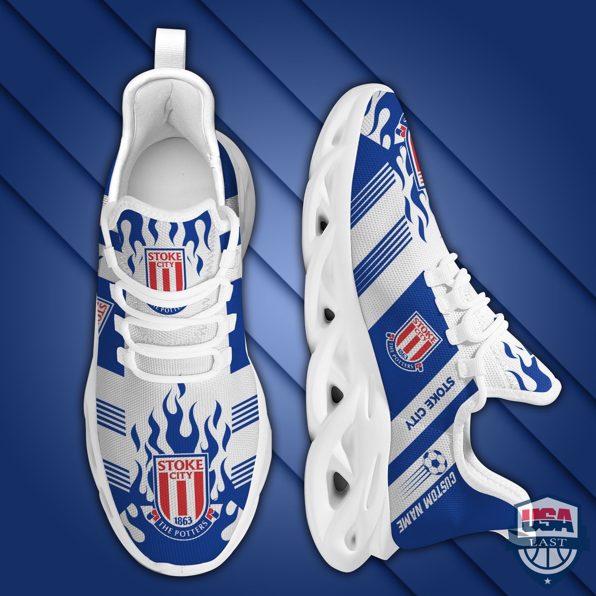Stoke City Custom Name Max Soul Sneakers Running Shoes Stoke City Custom Name Max Soul Sneakers Running Shoes