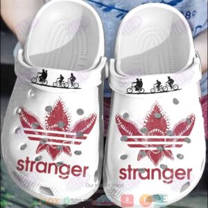 Stranger Things White Crocband Crocs Clog Shoes