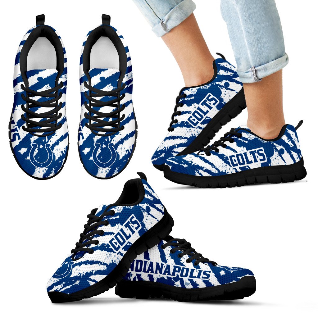 Stripes Pattern Print Indianapolis Colts Sneakers V3 Stripes Pattern Print Indianapolis Colts Sneakers V3