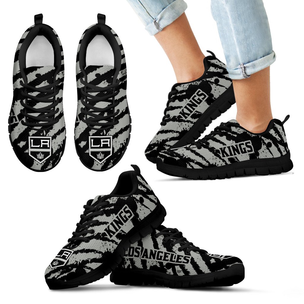 Stripes Pattern Print Los Angeles Kings Sneakers V3 Stripes Pattern Print Los Angeles Kings Sneakers V3