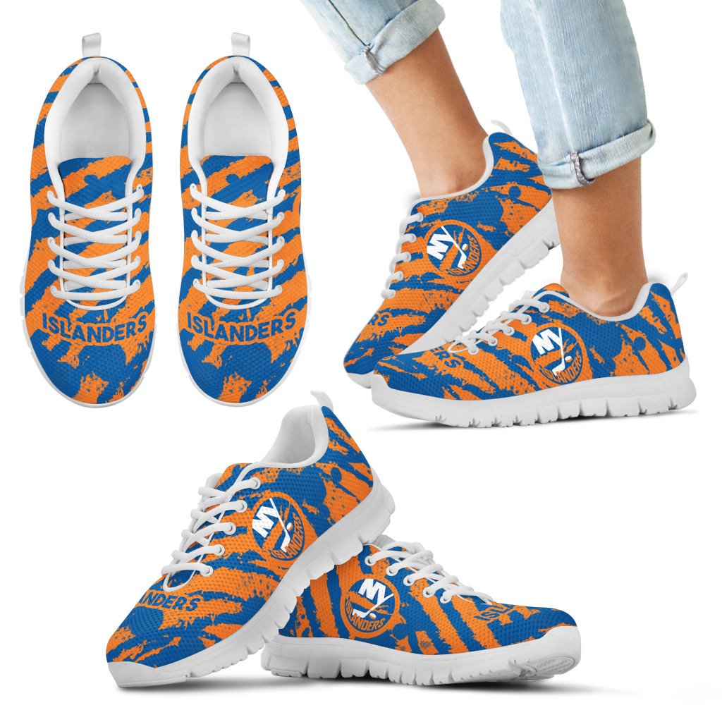 Stripes-Pattern-Print-New-York-Islanders-Sneakers-1