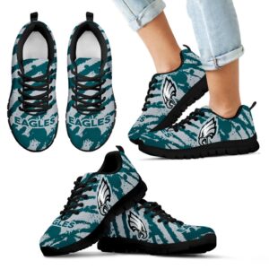 Stripes Pattern Print Philadelphia Eagles Sneakers