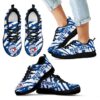 Stripes Pattern Print Toronto Blue Jays Sneakers V3