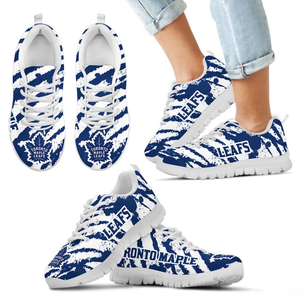 Stripes-Pattern-Print-Toronto-Maple-Leafs-Sneakers-V3-1