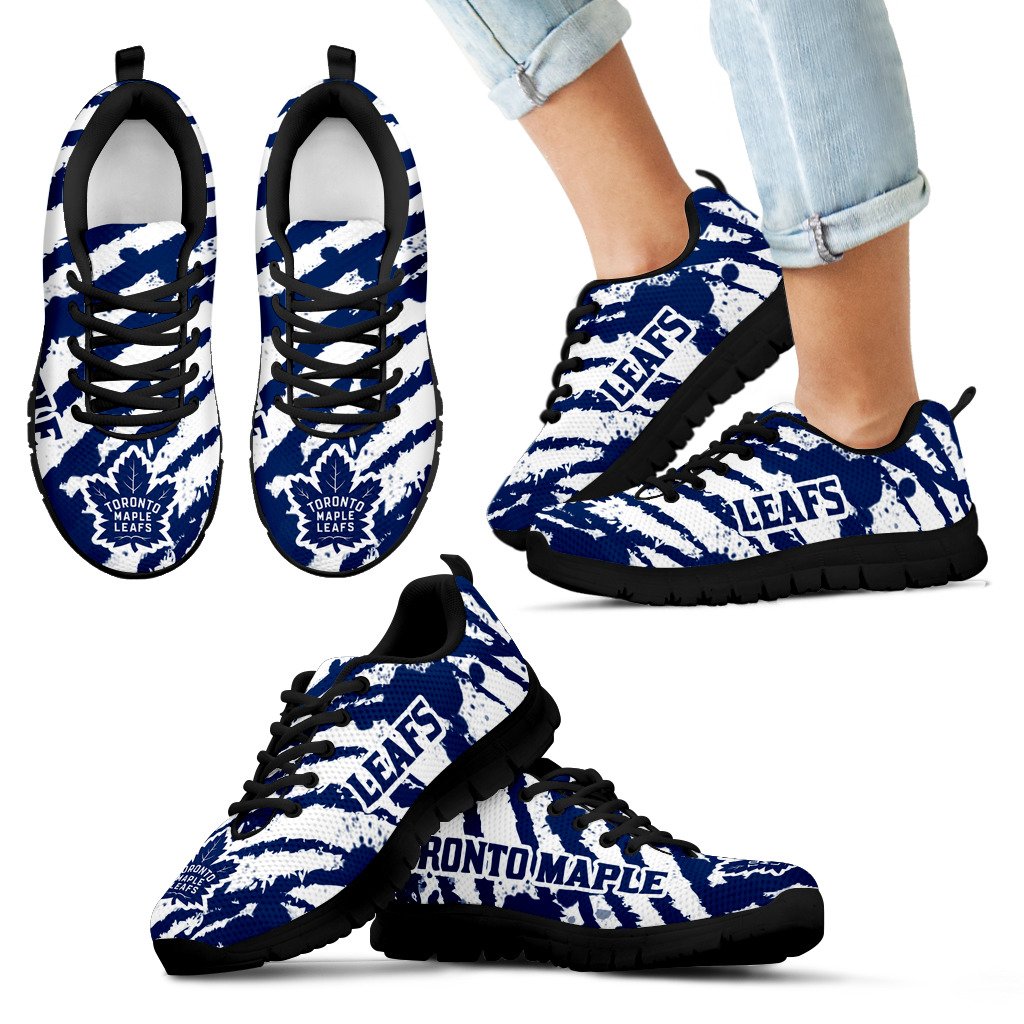 Stripes Pattern Print Toronto Maple Leafs Sneakers V3 Stripes Pattern Print Toronto Maple Leafs Sneakers V3