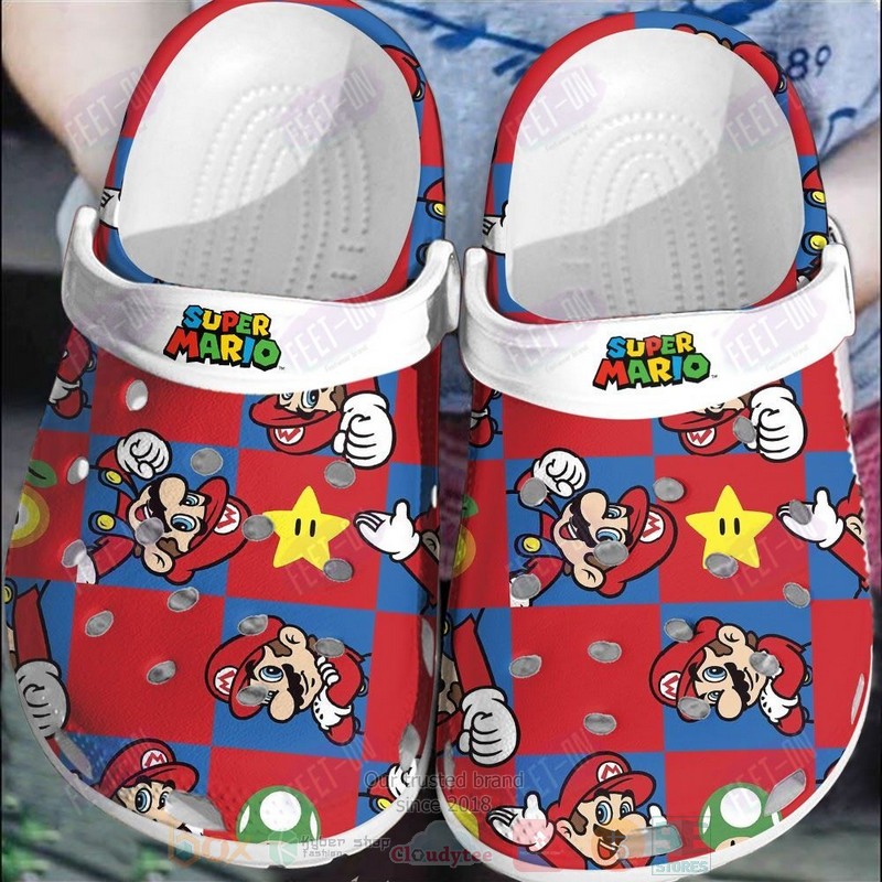 Super Mario Red Crocband Crocs Clog Shoes Super Mario Red Crocband Crocs Clog Shoes