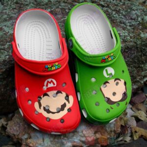 Super Marios Red-Green Style Crocband Crocs Clog Shoes