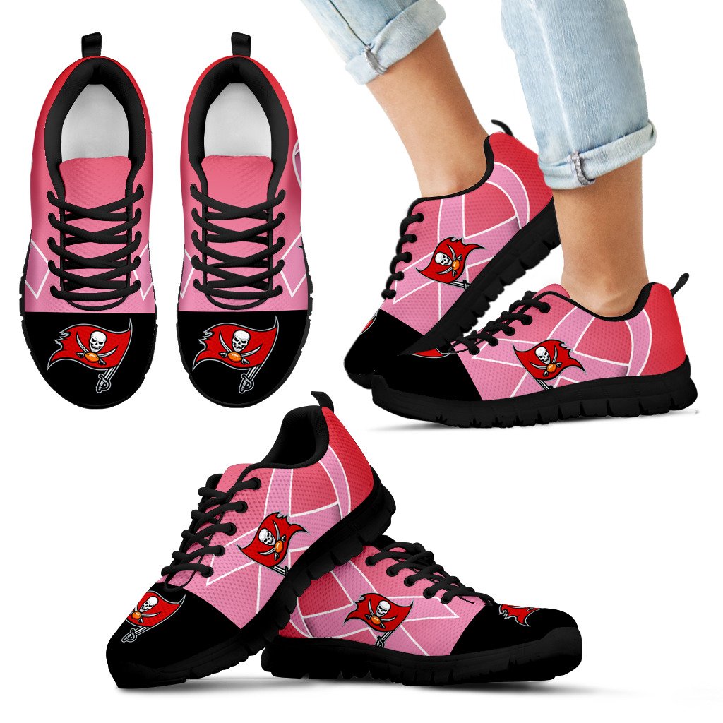 Tampa Bay Buccaneers Cancer Pink Ribbon Sneakers Tampa Bay Buccaneers Cancer Pink Ribbon Sneakers
