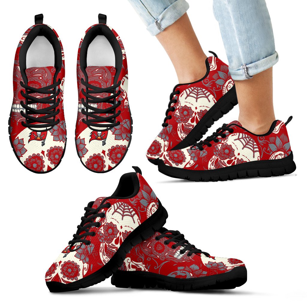 Tampa Bay Buccaneers Colorful Sugar Skull Sneakers Tampa Bay Buccaneers Colorful Sugar Skull Sneakers