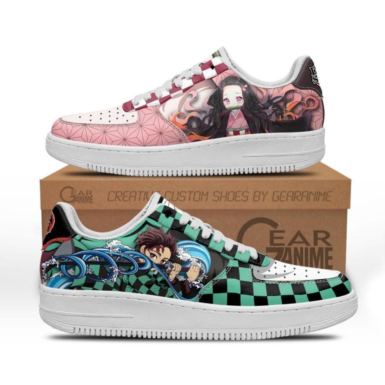 Tanjiro-And-Nezuko-Anime-Demon-Slayer-Air-Force-Shoes-1