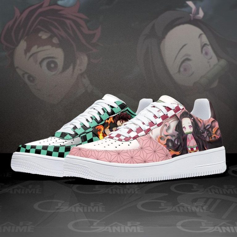 Tanjiro-And-Nezuko-Anime-Demon-Slayer-Air-Force-Shoes-2
