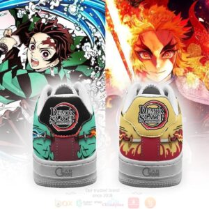 Tanjiro And Rengoku Air Breathing Demon Slayer Anime Air Force Shoes