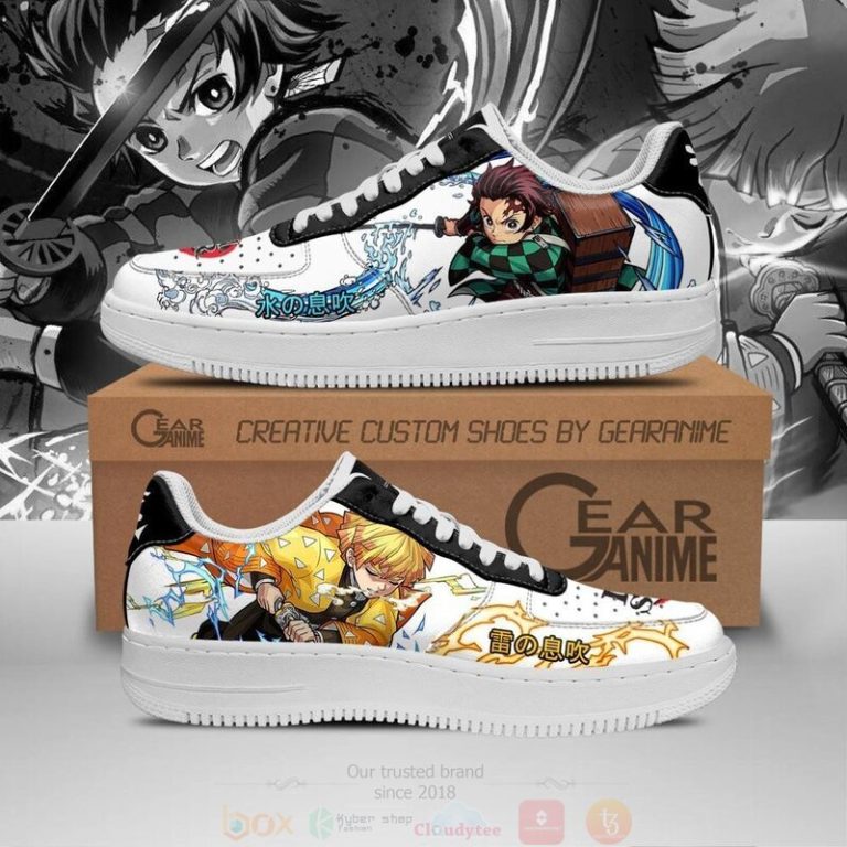 Tanjiro-And-Zenitsu-Breathing-Form-Demon-Slayer-Anime-Air-Force-Shoes-1