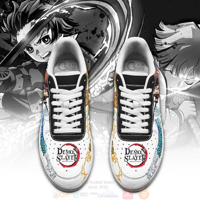 Tanjiro And Zenitsu Breathing Form Demon Slayer Anime Air Force Shoes Tanjiro And Zenitsu Breathing Form Demon Slayer Anime Air Force Shoes